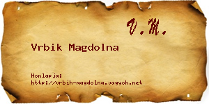Vrbik Magdolna névjegykártya